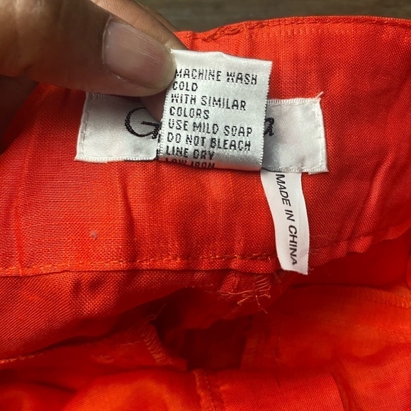 Georgiana by Naji Ref 100% Linen Capri  Pants plus size 1X W/Belt
NWT - Picture 6 of 9